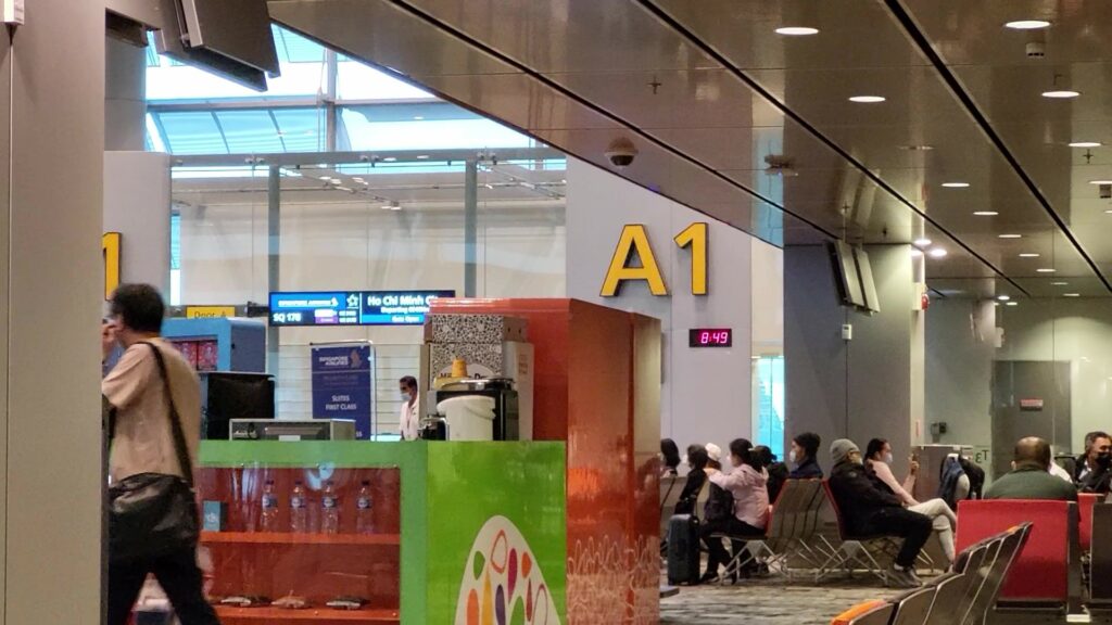 Check-In Flughafren Changi Singapur