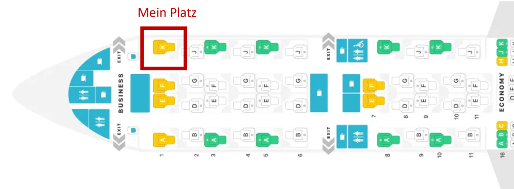 Sitzplan Qatar Airways QSuite